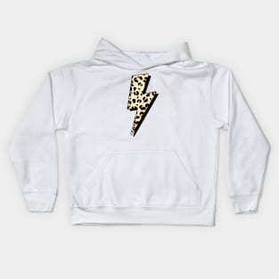 Cheetah Print Lightning Bolt Kids Hoodie